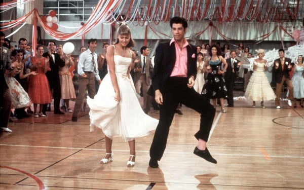 Olivia Newton John y John Travolta en "Grease"