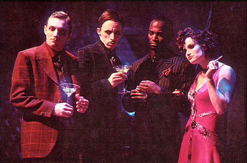 Kevin with Charles Dillon (Oscar), Taye Diggs (Black), and Idina Menzel (Kate)