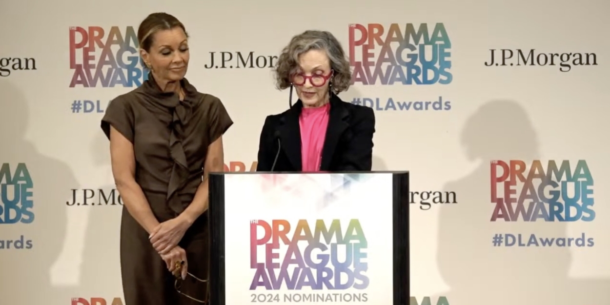 Vanessa Williams y Bebe Neuwirth dando los nombres de los nominados a los Drama League de 2024