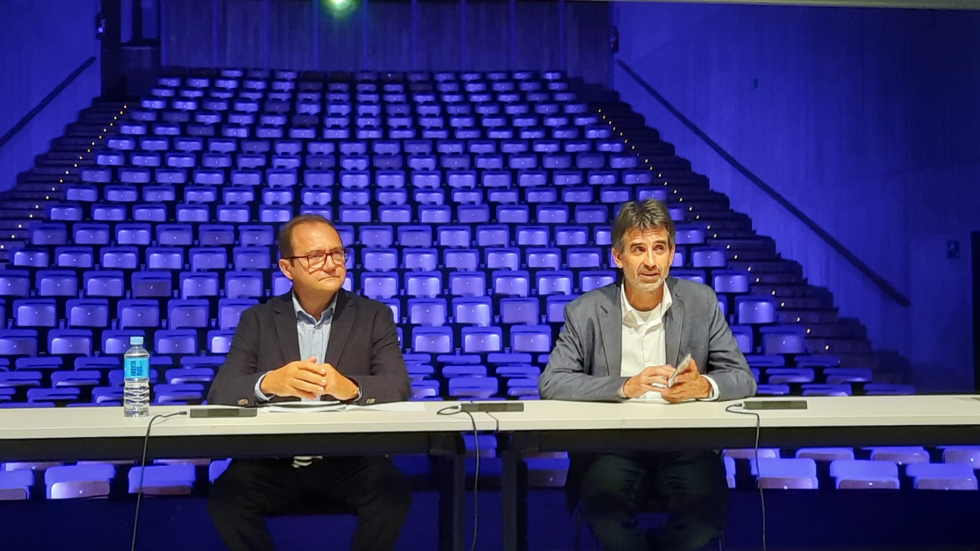 José Fabra y José Luis Moreno en la presentación en el TEM